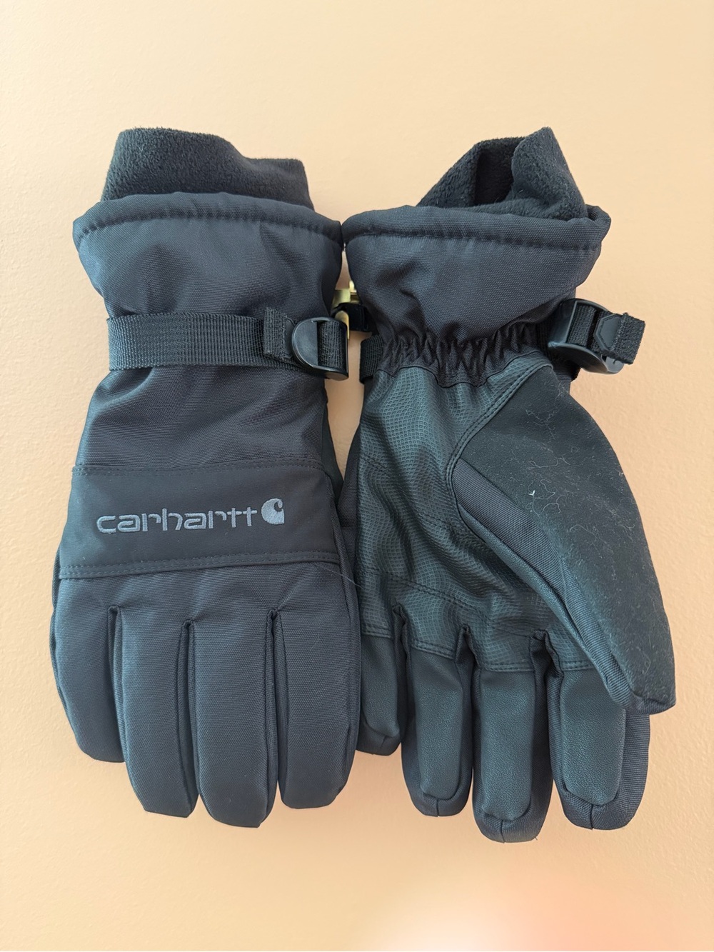 Carhartt Black Fleece-Lined Work Gloves